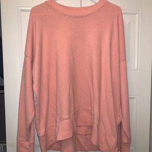 Aerie Beach Fleece Sweatshirt in Coral